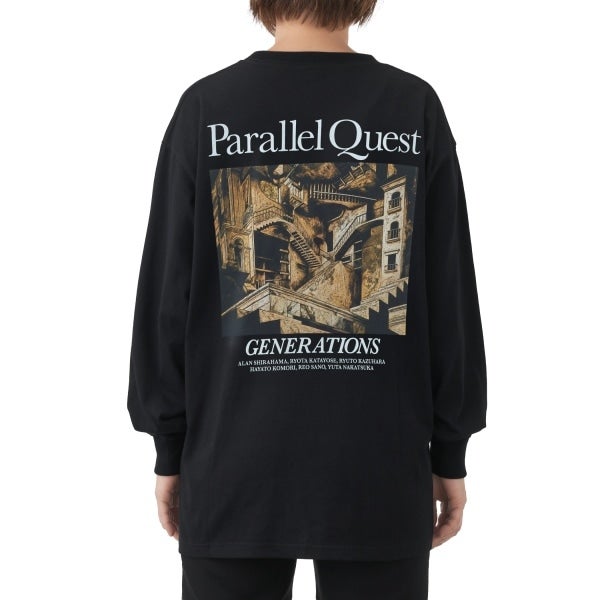 PARALLEL QUEST ロングスリーブTシャツ/BLACK 詳細画像