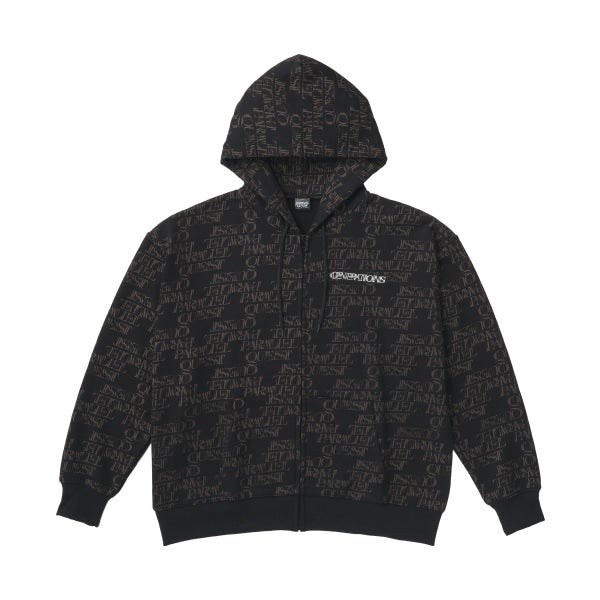 PARALLEL QUEST ZIPパーカー/BLACK