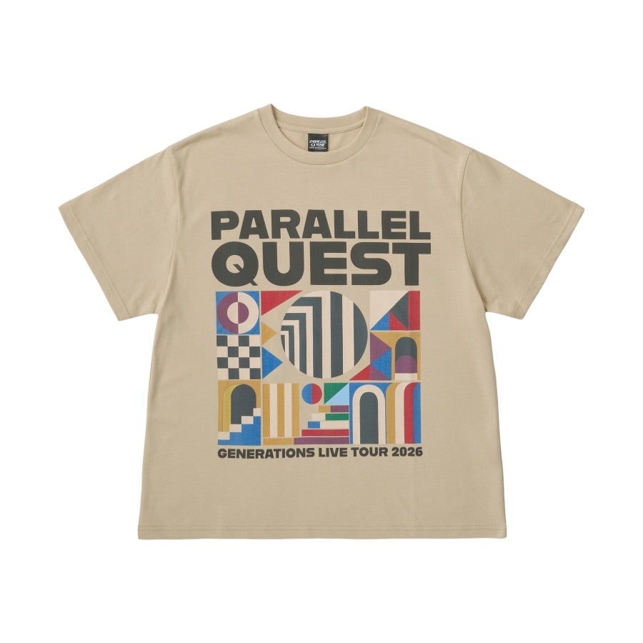 【会場限定】PARALLEL QUEST Tシャツ/BEIGE 詳細画像 BEIGE 1