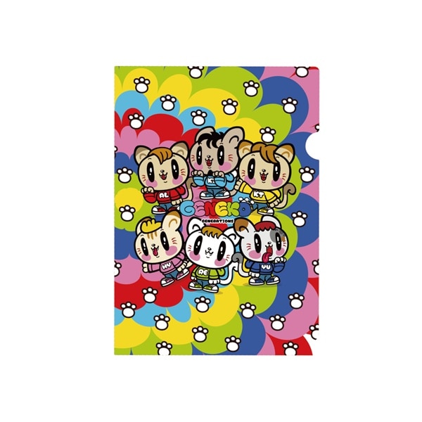 ジェ猫 クリアファイル/レインボー