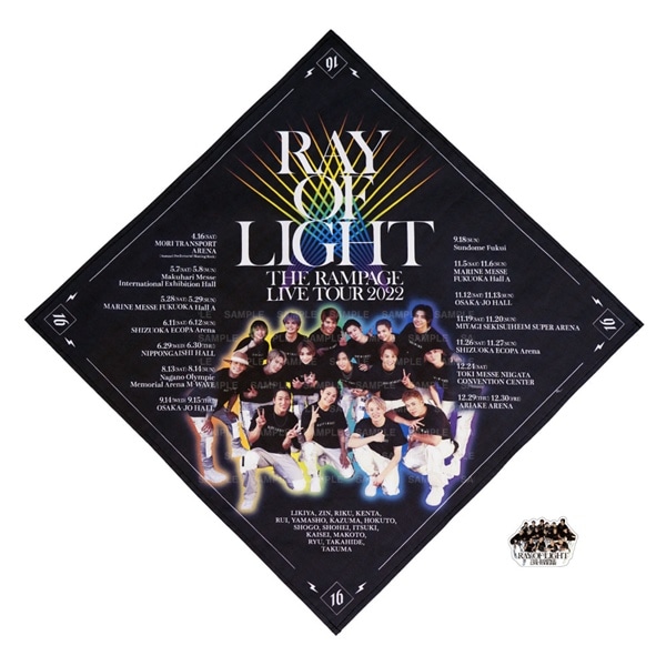 RAY OF LIGHT ステッカー付きバンダナ