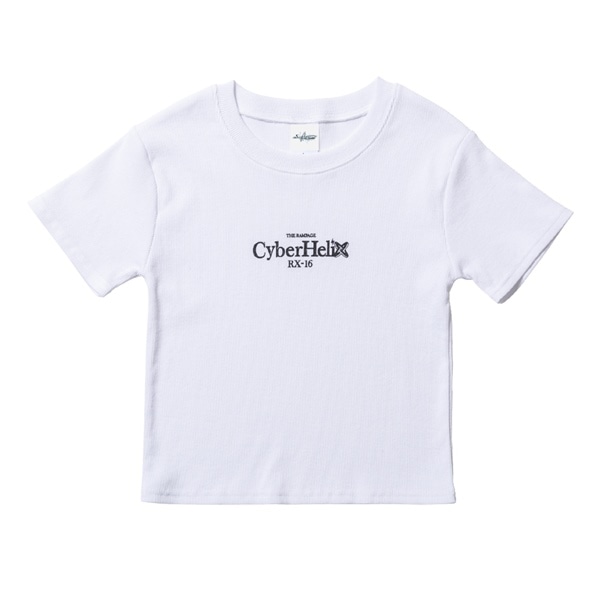 "CyberHelix" RX-16 クロップドTシャツ/WHITE 詳細画像