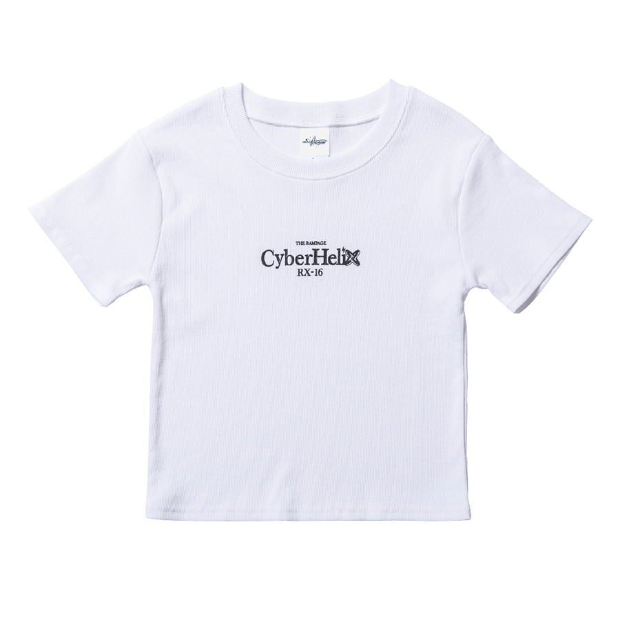 "CyberHelix" RX-16 クロップドTシャツ/WHITE 詳細画像 WHITE 1