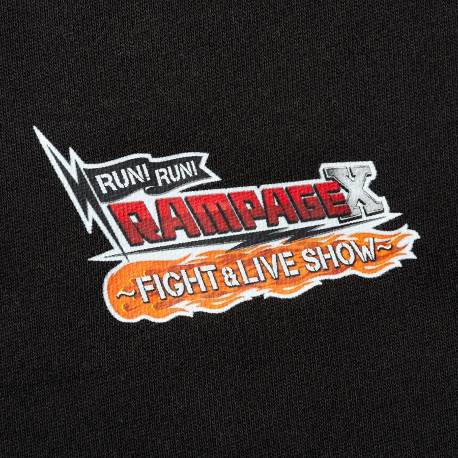 RUN!RUN!RAMPAGE X ジップアップパーカー/おっしゃっすぅ～ 詳細画像 BLACK 3