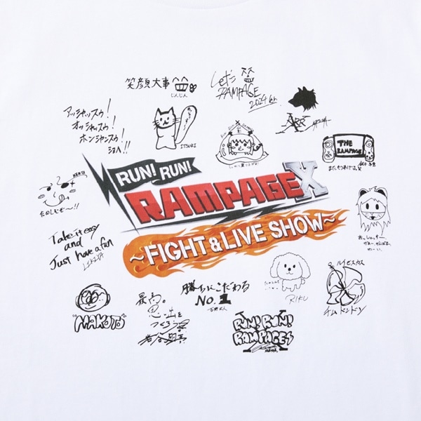 RUN!RUN!RAMPAGE X Tシャツ/WHITE 詳細画像