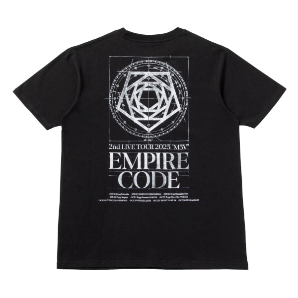 M5V ～EMPIRE CODE～ ツアーTシャツ/BLACK 詳細画像