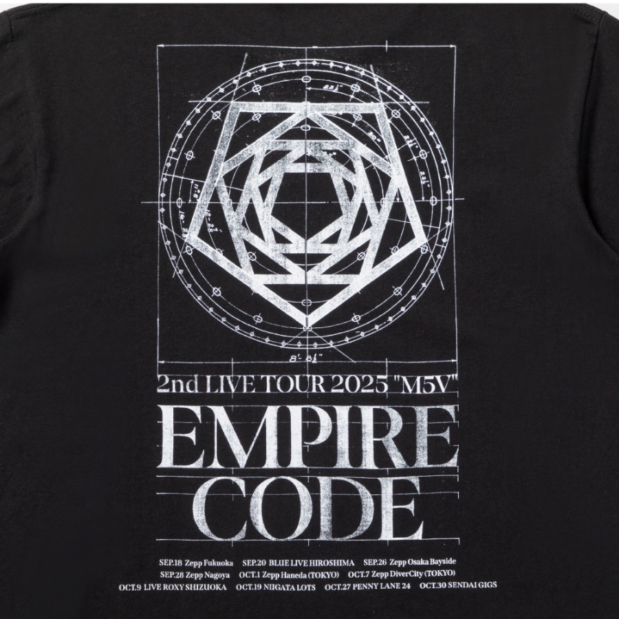 M5V ～EMPIRE CODE～ ツアーTシャツ/BLACK 詳細画像 カラー共通 3