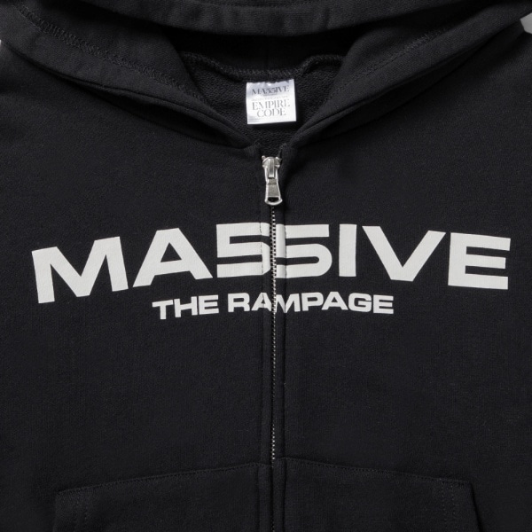 M5V ～EMPIRE CODE～ クロップドWジップフーディー/BLACK 詳細画像