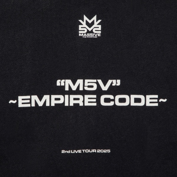 M5V ～EMPIRE CODE～ クロップドWジップフーディー/BLACK 詳細画像