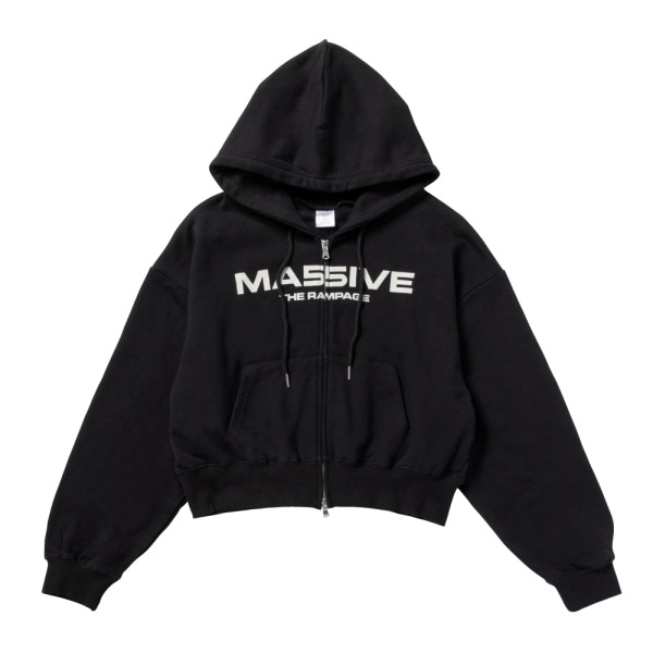 M5V ～EMPIRE CODE～ クロップドWジップフーディー/BLACK