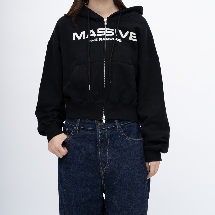 M5V ～EMPIRE CODE～ クロップドWジップフーディー/BLACK 詳細画像 カラー共通 5