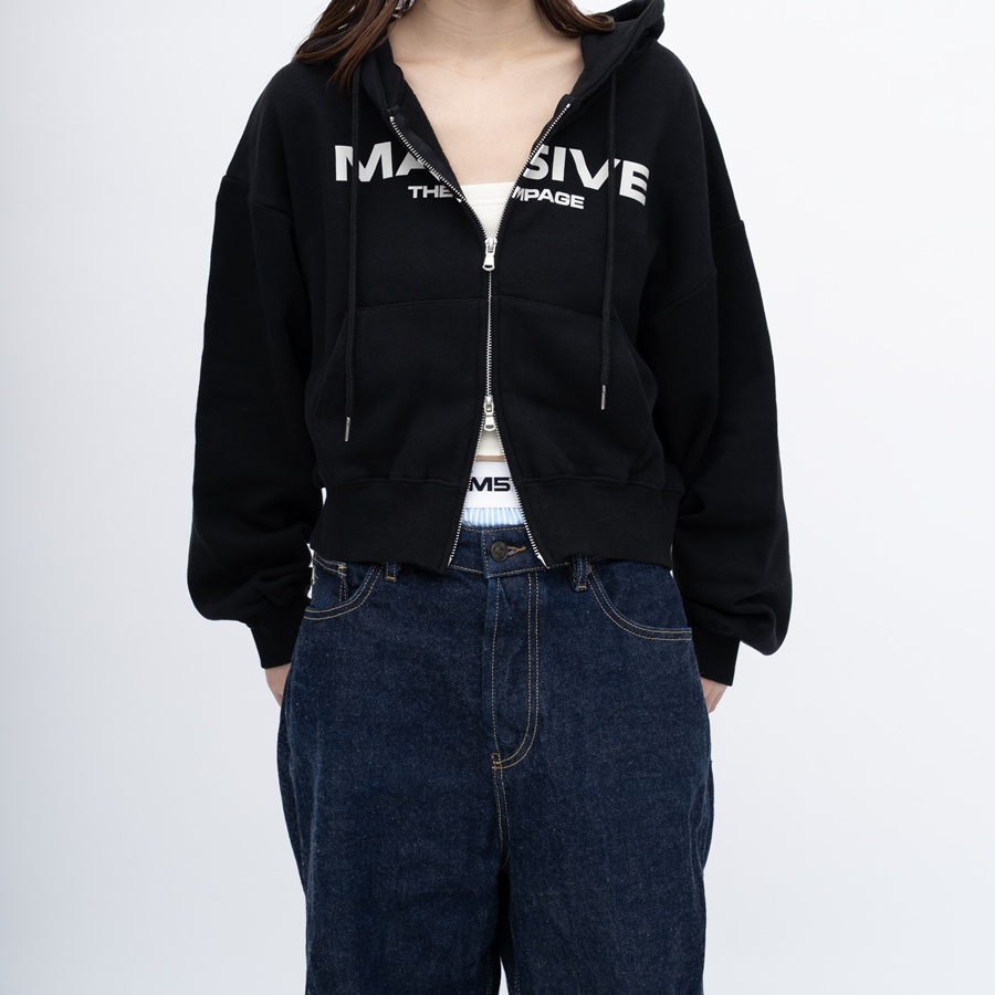 M5V ～EMPIRE CODE～ クロップドWジップフーディー/BLACK 詳細画像 カラー共通 6