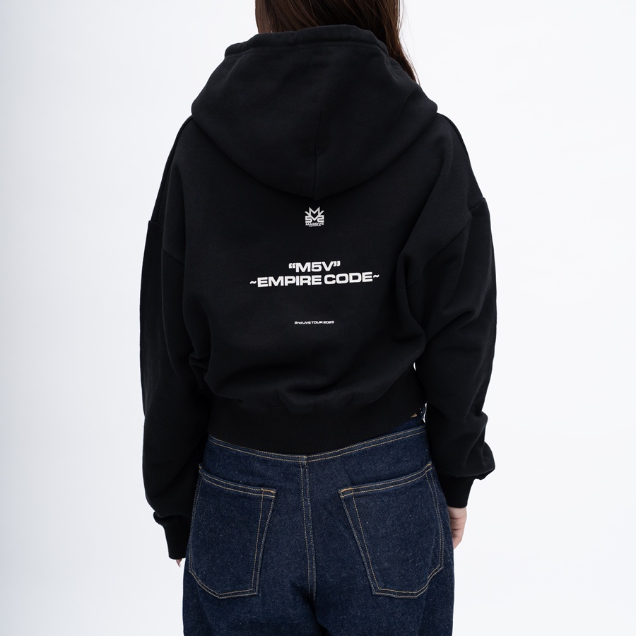 M5V ～EMPIRE CODE～ クロップドWジップフーディー/BLACK 詳細画像 カラー共通 7