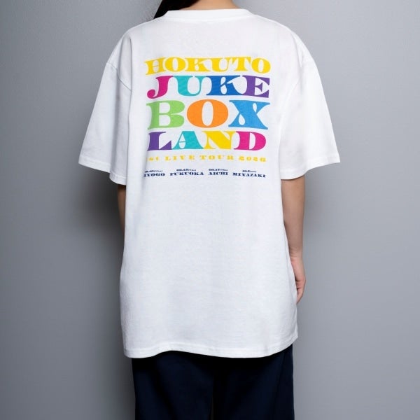 HOKUTO JUKE BOX LAND ツアーTシャツ/WHITE 詳細画像