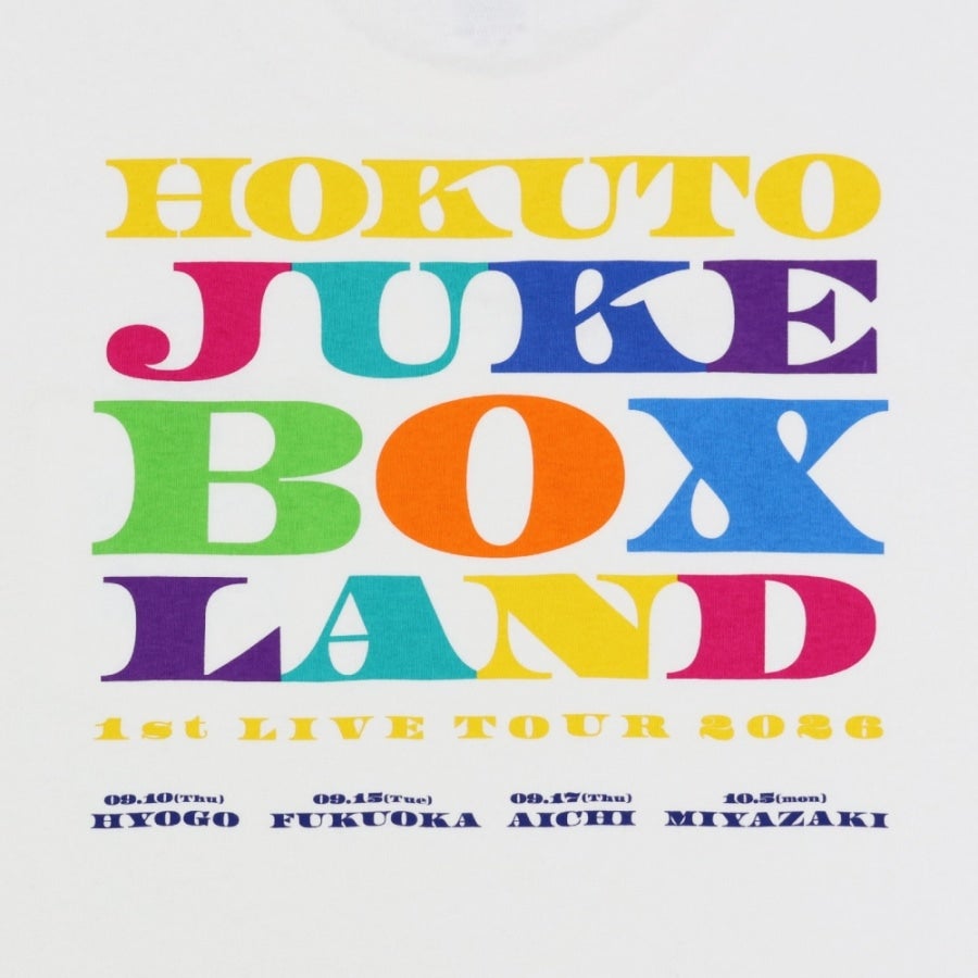 HOKUTO JUKE BOX LAND ツアーTシャツ/WHITE 詳細画像 カラー共通 3