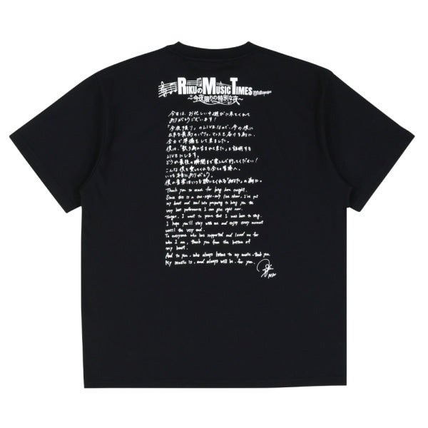 RIKUのMUSIC TIMES Tシャツ/BLACK 詳細画像