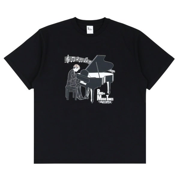 RIKUのMUSIC TIMES Tシャツ/BLACK