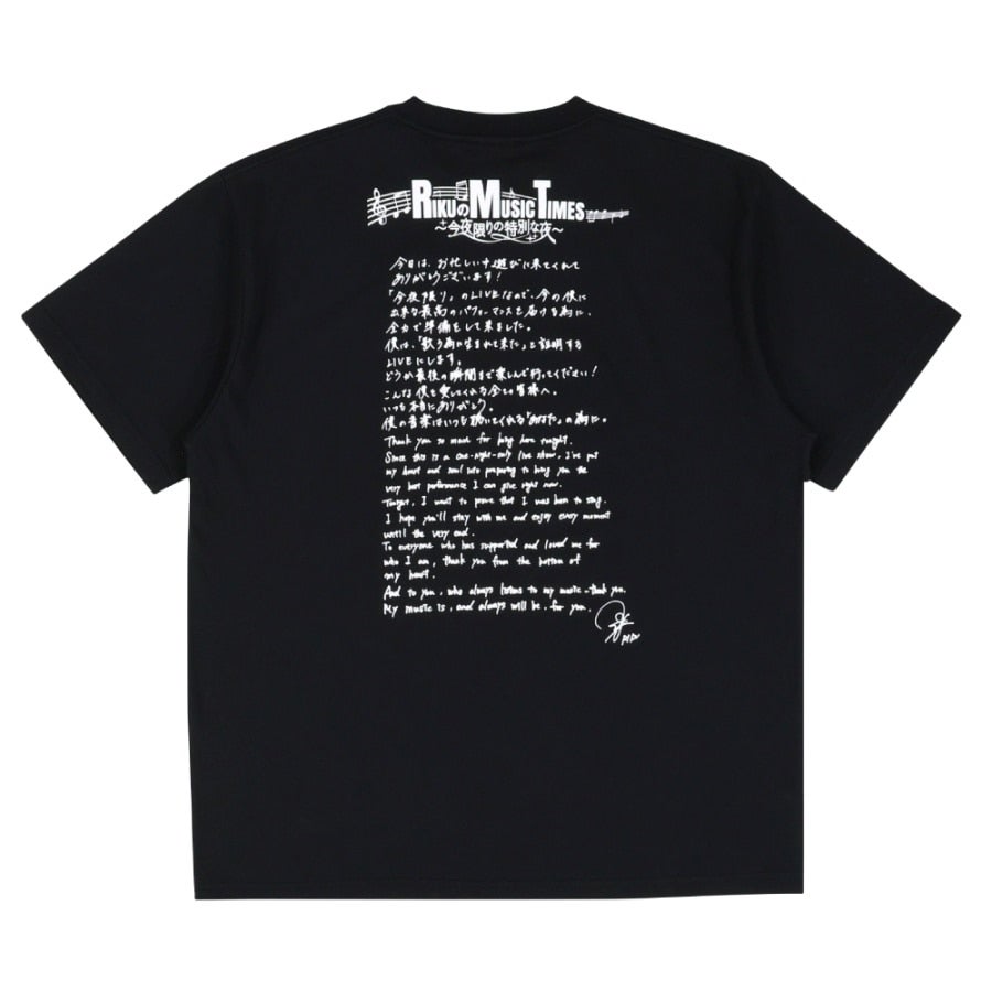 RIKUのMUSIC TIMES Tシャツ/BLACK 詳細画像 カラー共通 1