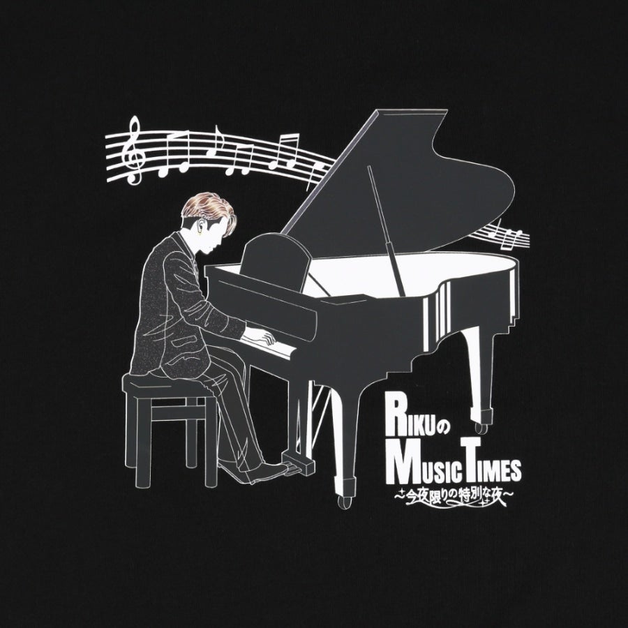 RIKUのMUSIC TIMES Tシャツ/BLACK 詳細画像 カラー共通 2