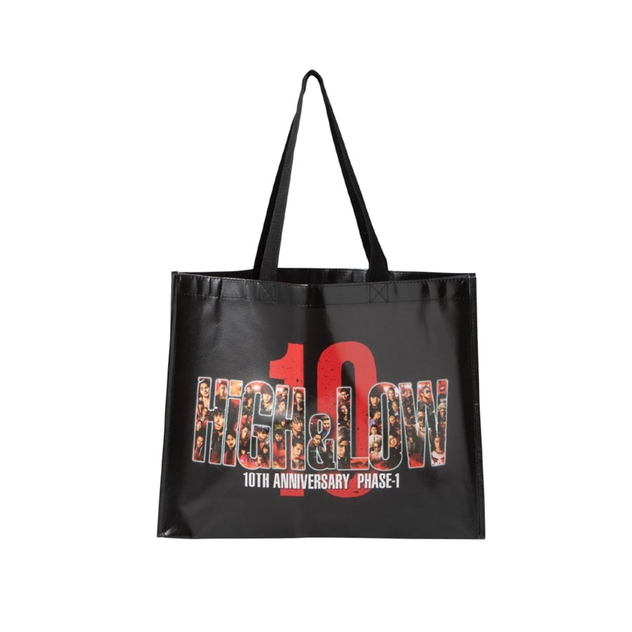 HiGH&LOW 10th ANNIVERSARY 不織布トートバッグ 詳細画像 BLACK 1