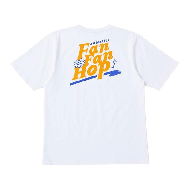 FAN FAN HOP ロゴTシャツ/WHITE 詳細画像