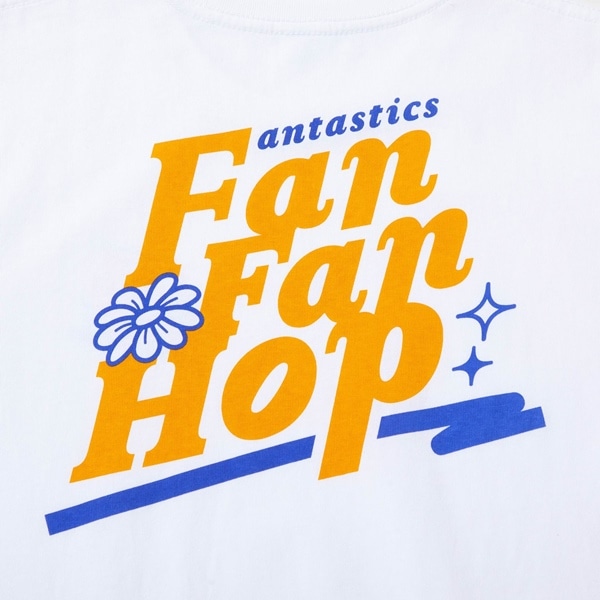 FAN FAN HOP ロゴTシャツ/WHITE 詳細画像