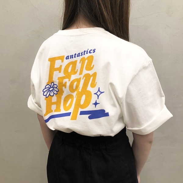 FAN FAN HOP ロゴTシャツ/WHITE 詳細画像