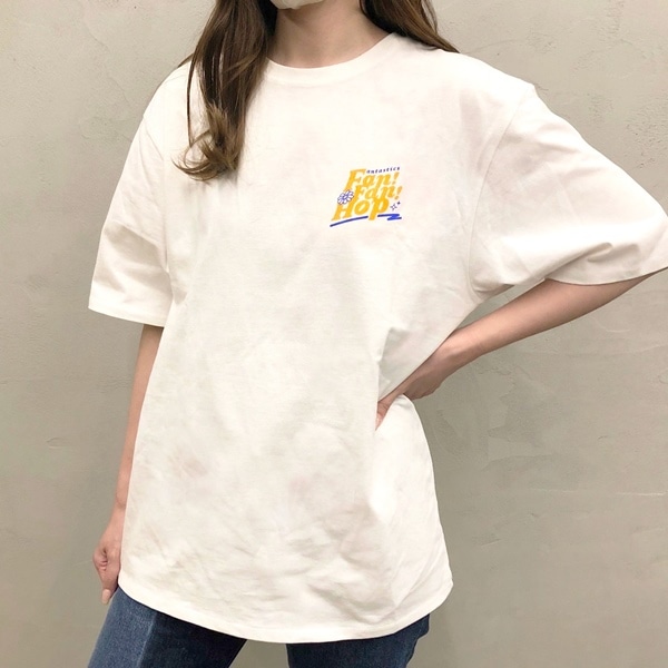FAN FAN HOP ロゴTシャツ/WHITE 詳細画像