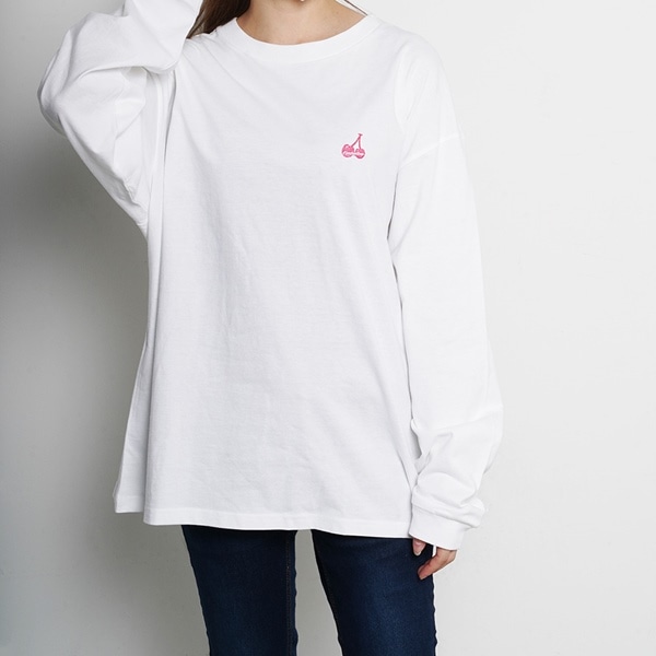 FAN FAN STEP ロングスリーブTシャツ/WHITE 詳細画像