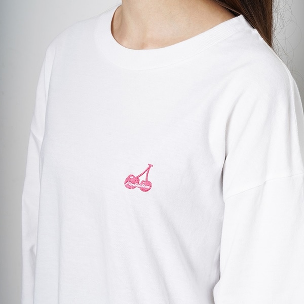 FAN FAN STEP ロングスリーブTシャツ/WHITE 詳細画像