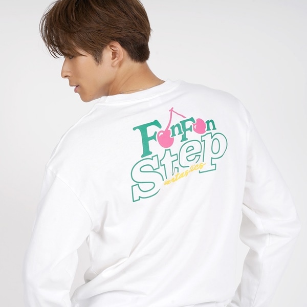 FAN FAN STEP ロングスリーブTシャツ/WHITE 詳細画像