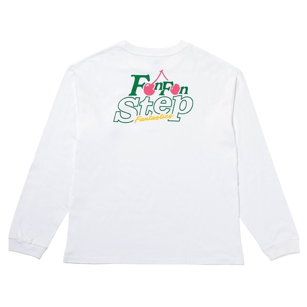 FAN FAN STEP ロングスリーブTシャツ/WHITE