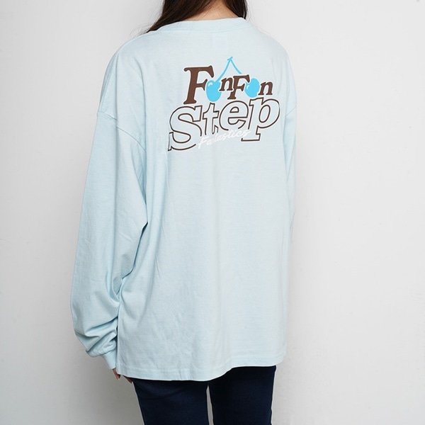 FAN FAN STEP ロングスリーブTシャツ/MINT BLUE 詳細画像