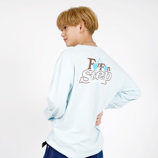 FAN FAN STEP ロングスリーブTシャツ/MINT BLUE 詳細画像