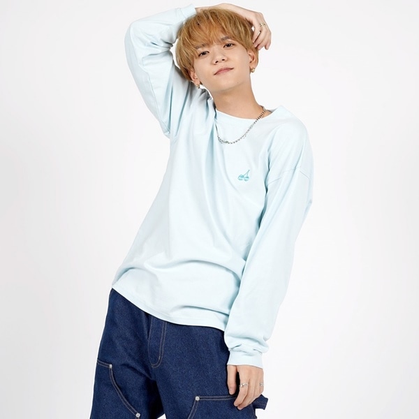 FAN FAN STEP ロングスリーブTシャツ/MINT BLUE 詳細画像