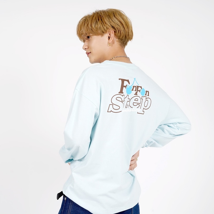 FAN FAN STEP ロングスリーブTシャツ/MINT BLUE 詳細画像 BLUE 6