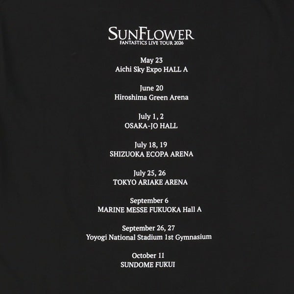 SUNFLOWER ツアーTシャツ/BLACK 詳細画像