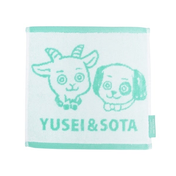 山羊と犬 ポーチ付きハンドタオル 詳細画像