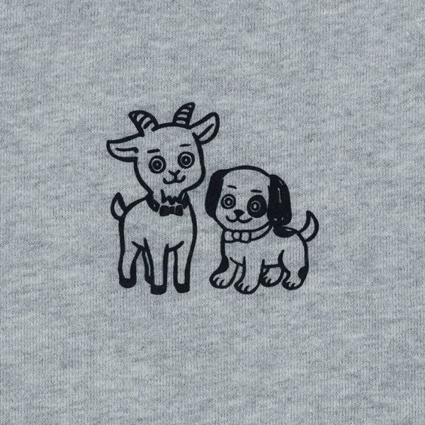 山羊と犬 ZIPパーカー/MIX GRAY 詳細画像