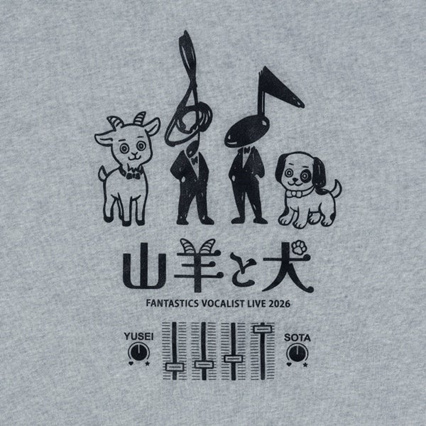 山羊と犬 ZIPパーカー/MIX GRAY 詳細画像