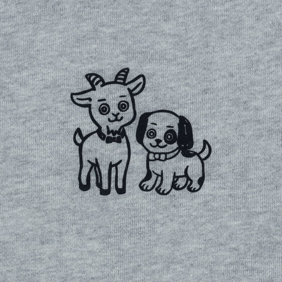 山羊と犬 ZIPパーカー/MIX GRAY 詳細画像 カラー共通 2