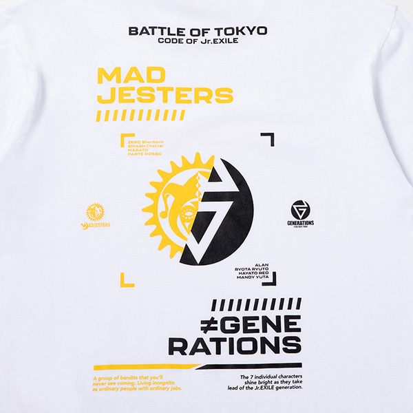 BATTLE OF TOKYO ロゴTシャツ/MAD JESTERS ≠ GENERATIONS 詳細画像