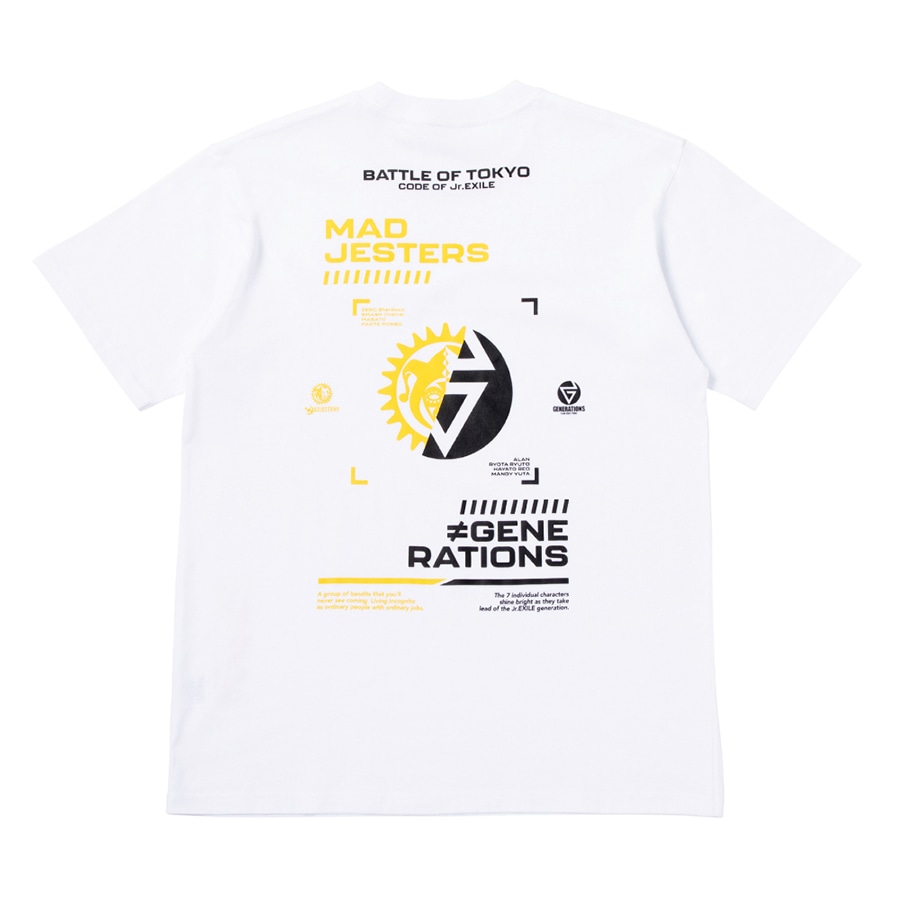 BATTLE OF TOKYO ロゴTシャツ/MAD JESTERS ≠ GENERATIONS 詳細画像 WHITE 1
