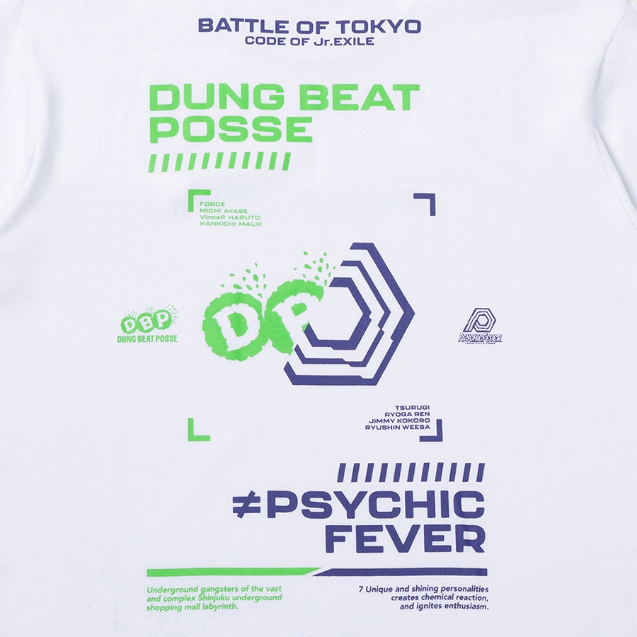 BATTLE OF TOKYO ロゴTシャツ/DUNG BEAT POSSE ≠ PSYCHIC FEVER 詳細画像 WHITE 4