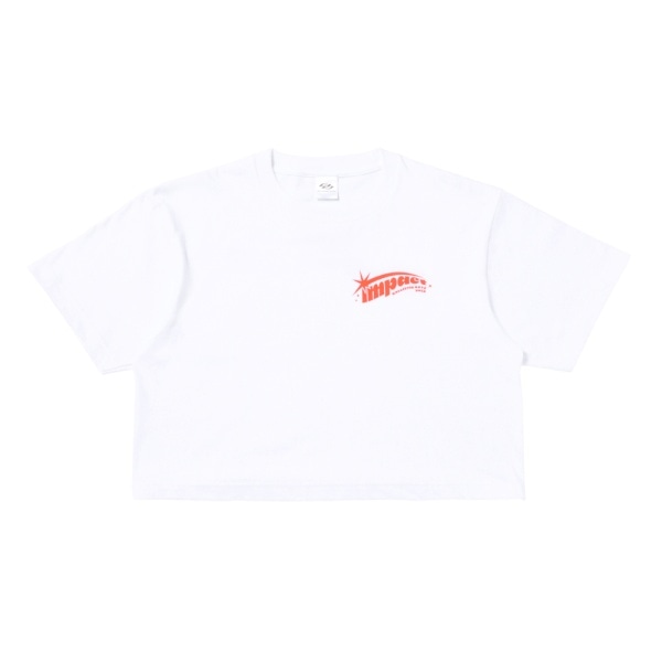 IMPACT ロゴクロップドTシャツ/WHITE