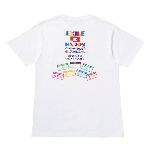 EXILE B HAPPY SHOW 2025 ロゴTシャツ/WHITE 詳細画像