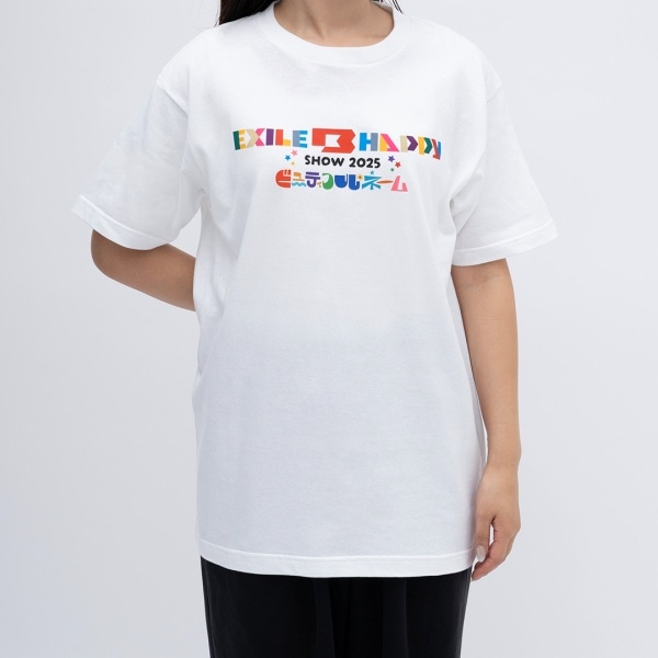 EXILE B HAPPY SHOW 2025 ロゴTシャツ/WHITE 詳細画像