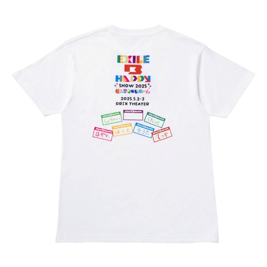 EXILE B HAPPY SHOW 2025 ロゴTシャツ/WHITE 詳細画像 カラー共通 1