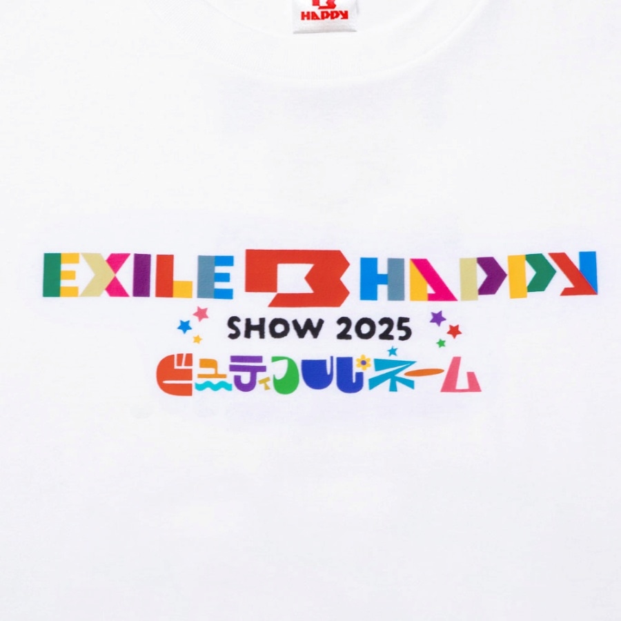 EXILE B HAPPY SHOW 2025 ロゴTシャツ/WHITE 詳細画像 カラー共通 2