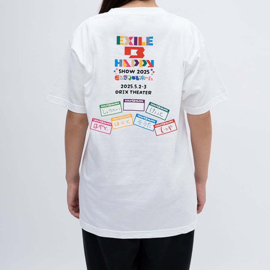 EXILE B HAPPY SHOW 2025 ロゴTシャツ/WHITE 詳細画像 カラー共通 5
